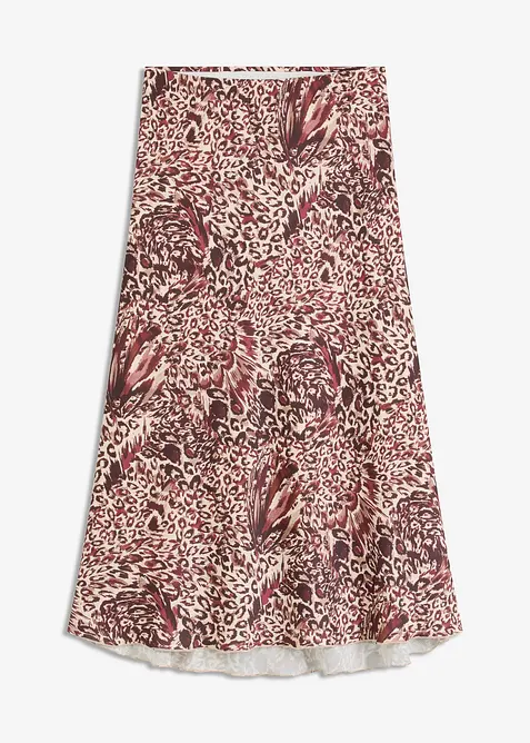 Gonna di satin operato, bonprix