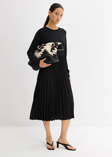 Abito midi in misto viscosa, bonprix