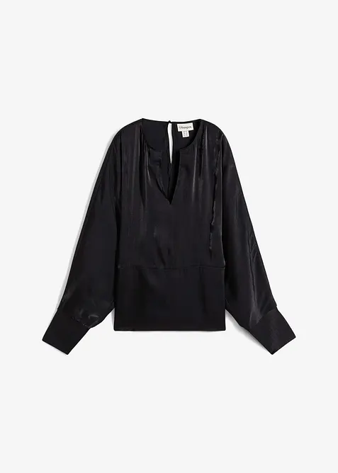 Blusa leggermente lucida in misto viscosa, bonprix