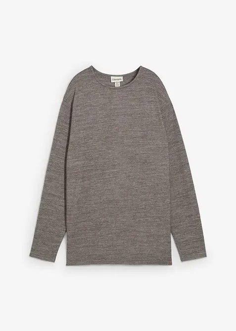 Felpa lunga effetto maglia, bonprix