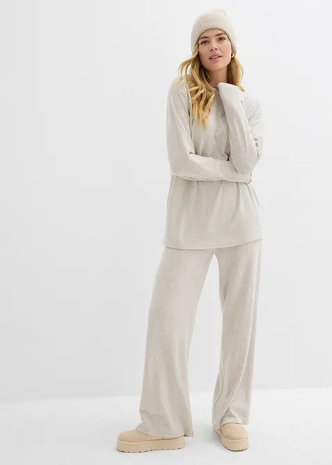 Felpa lunga effetto maglia, bonprix