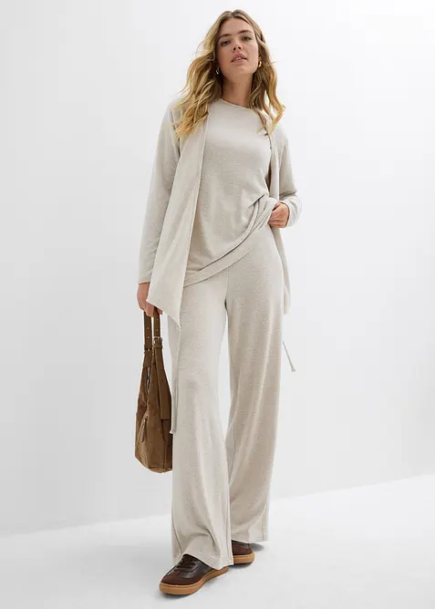 Pantaloni a palazzo in similmaglia, bonprix