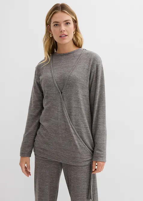 Cardigan incrociato effetto maglia, bonprix