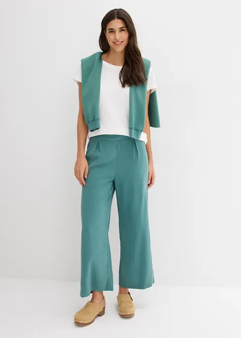 Pantaloni cropped in morbido misto viscosa, bonprix