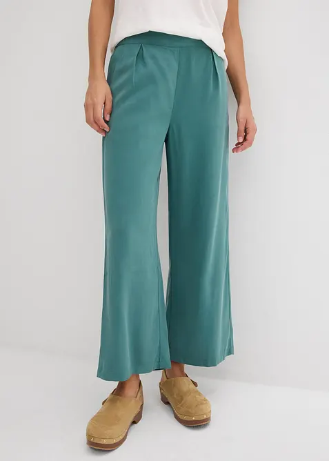 Pantaloni cropped in morbido misto viscosa, bonprix