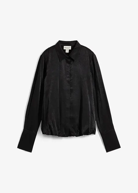 Blusa in satin di misto viscosa, bonprix