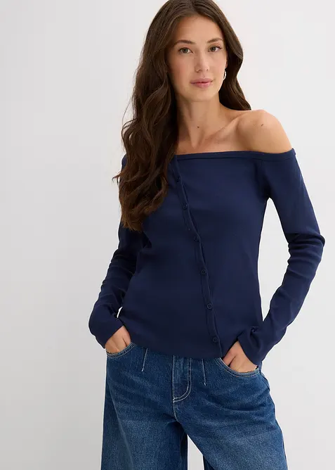 Maglia a costine a maniche lunghe, bonprix