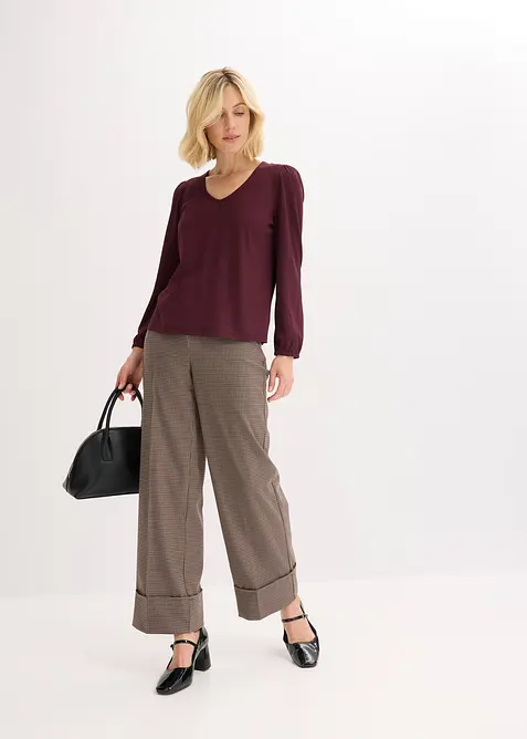 Maglia strutturata con fiocco staccabile, bonprix