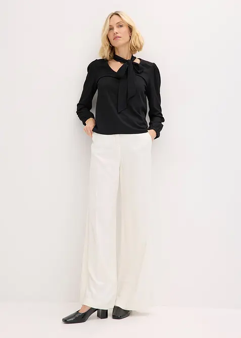 Maglia strutturata con fiocco staccabile, bonprix