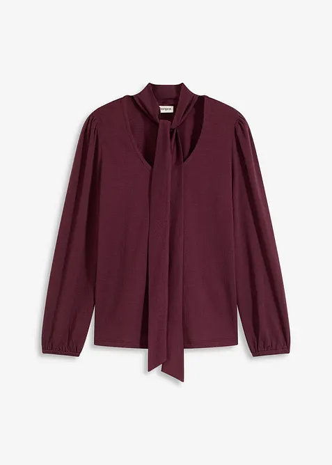 Maglia strutturata con fiocco staccabile, bonprix