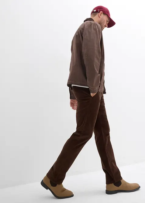 Pantaloni di velluto elasticizzati relaxed fit, straight, bonprix