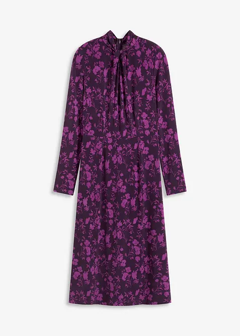 Abito midi con colletto dritto, bonprix