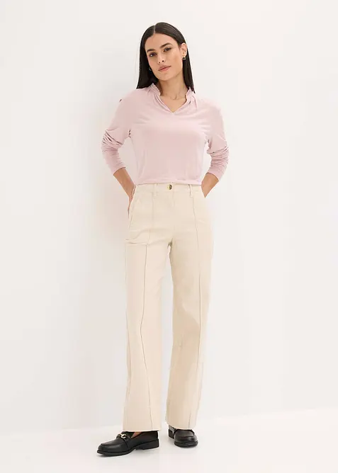 Maglia con colletto dritto, bonprix