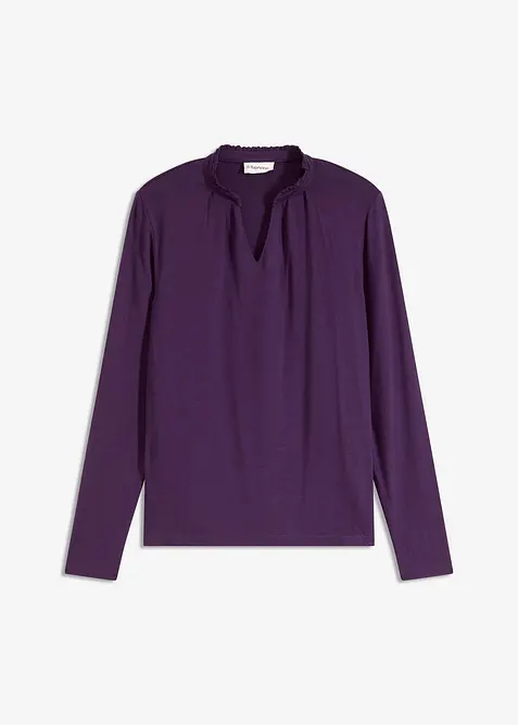 Maglia con colletto dritto, bonprix