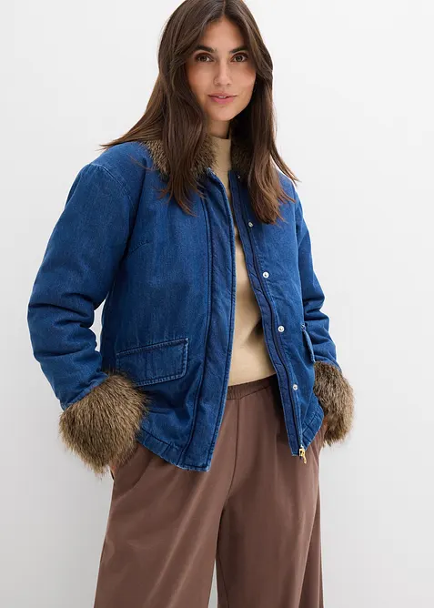 Giacca di jeans leggermente imbottita, bonprix