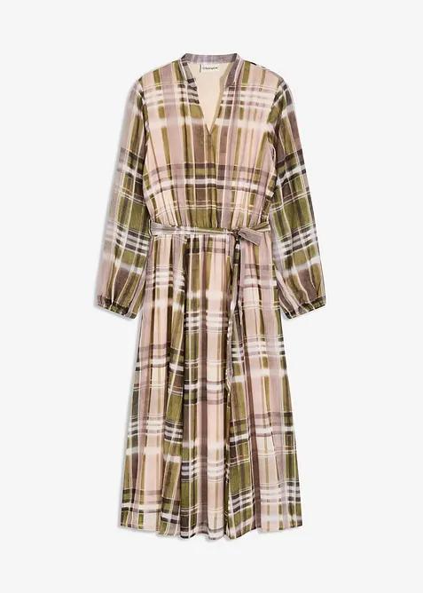 Abito in chiffon con cintura da annodare, bonprix