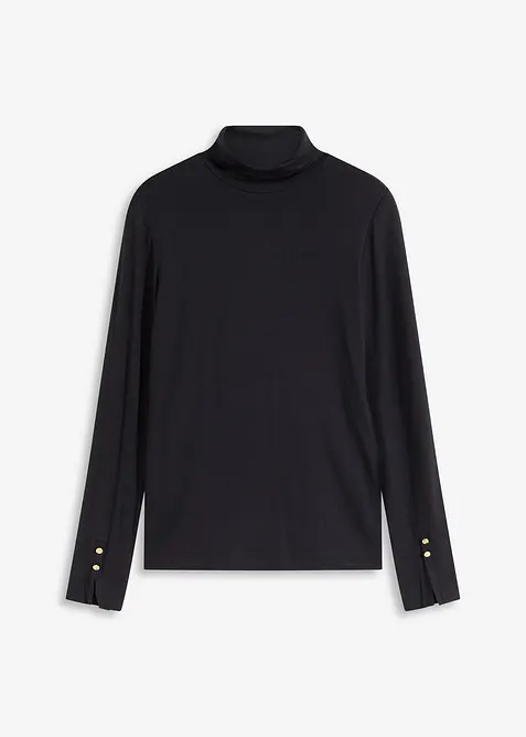 Maglia dolcevita con bottoni decorativi, bonprix