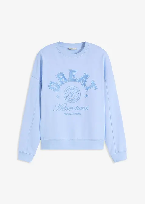 Felpa oversize in puro cotone, bonprix