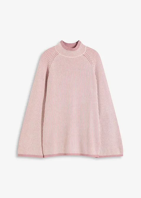 Maglione oversize con collo dritto, bonprix