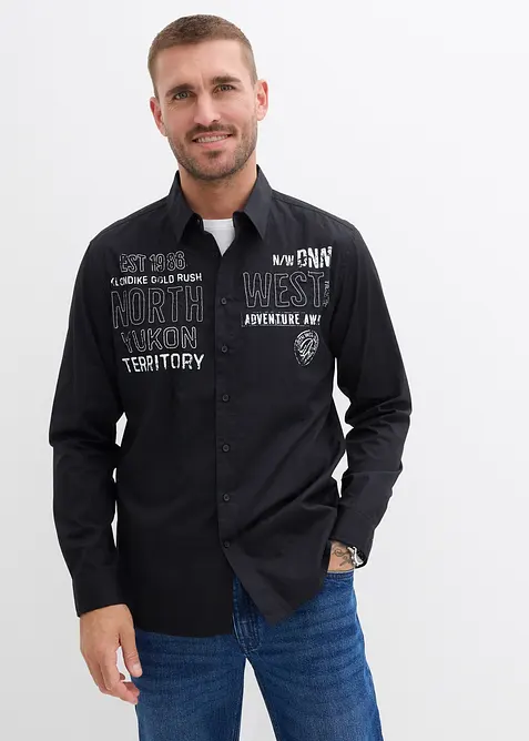 Camicia a maniche lunghe in puro cotone, bonprix