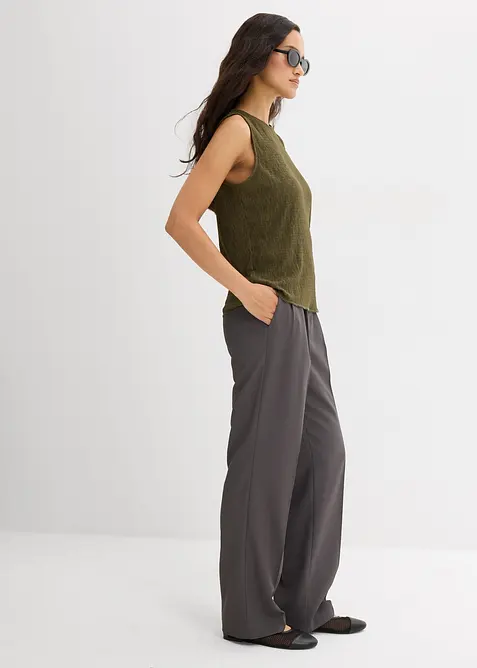 Top in crinkle operato, bonprix