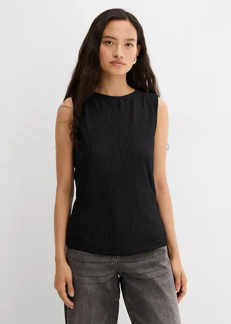 Top in crinkle operato, bonprix