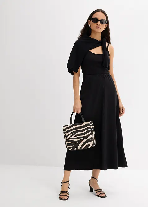 Gonna midi in morbido punto di Roma, bonprix