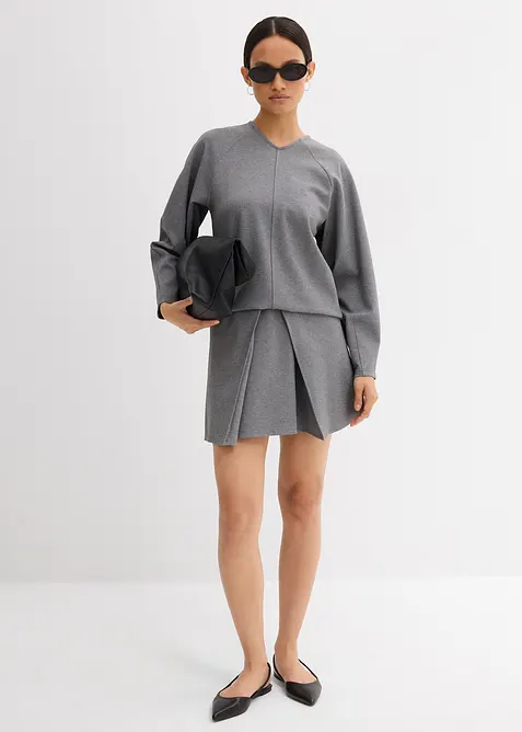 Maglia a maniche lunghe in morbido punto di Roma, bonprix