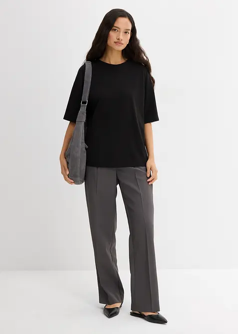 T-shirt ampia in misto cotone, bonprix
