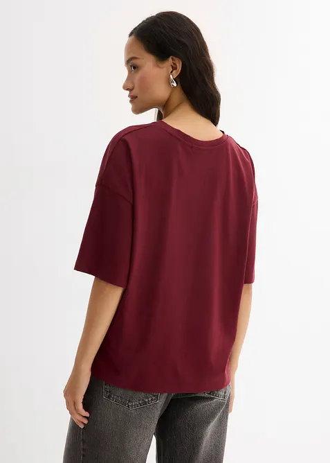 T-shirt ampia in misto cotone, bonprix