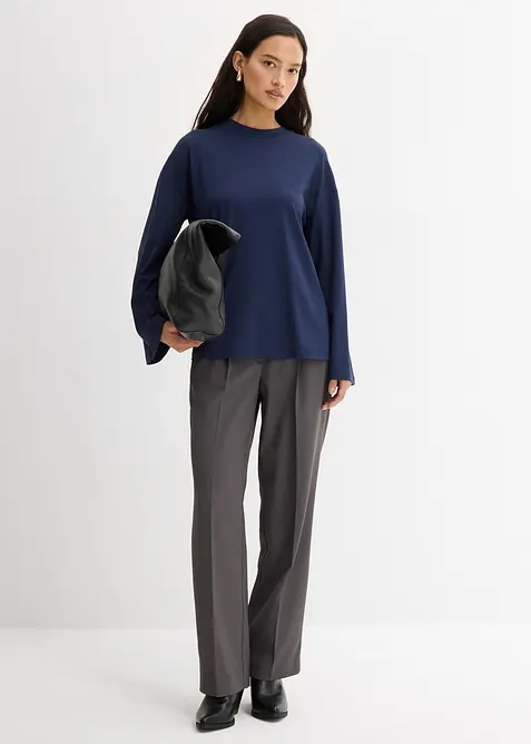 Maglia lunga in tessuto fluido, bonprix