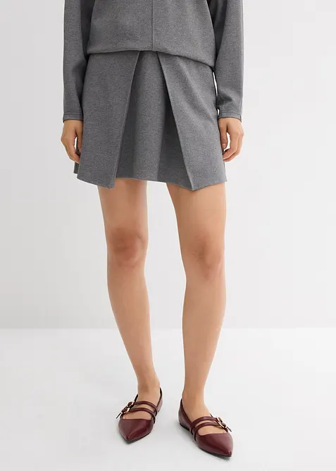 Minigonna in morbido punto di Roma, bonprix