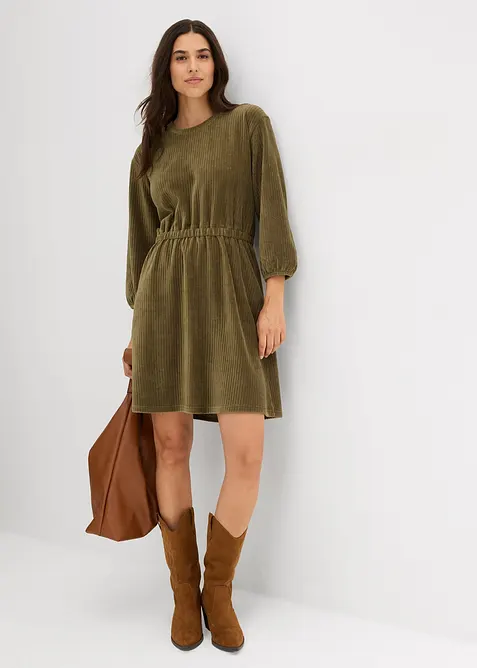 Abito in velluto a coste elasticizzato, bonprix