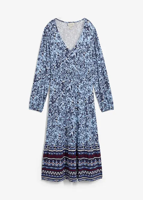 Abito lungo in morbido misto viscosa ed elastan, bonprix