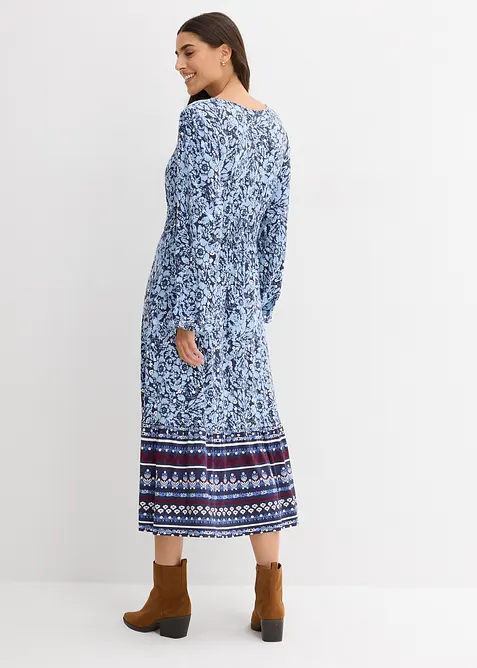 Abito lungo in morbido misto viscosa ed elastan, bonprix