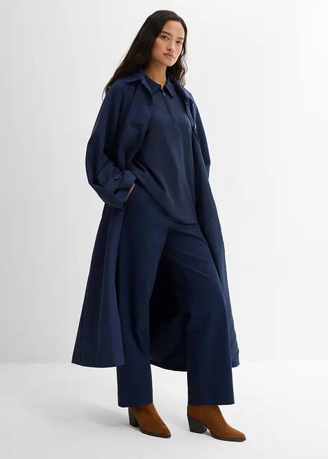 Pantaloni 7/8 larghi in misto cotone biologico elasticizzato, bonprix