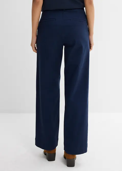 Pantaloni 7/8 larghi in misto cotone biologico elasticizzato, bonprix