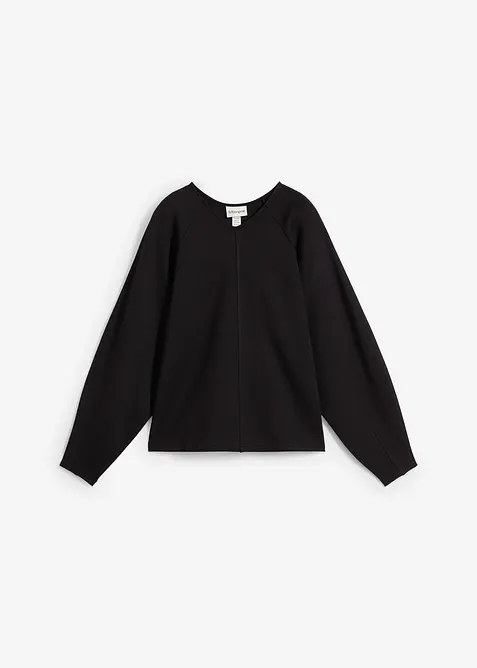 Maglia a maniche lunghe in morbido punto di Roma, bonprix