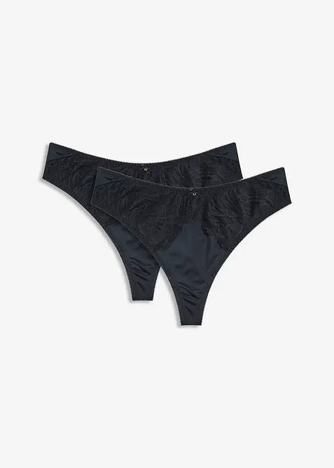 Perizoma alto lucido (pacco da 2), bonprix