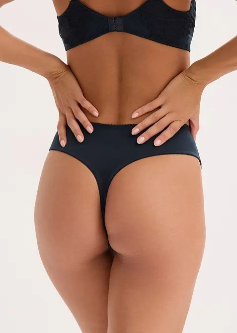 Perizoma alto lucido (pacco da 2), bonprix