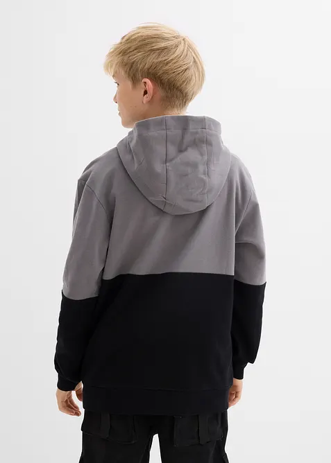 Felpa con cappuccio in puro cotone biologico, bonprix