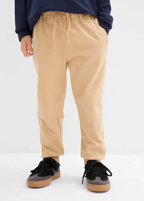 Pantaloni da jogging in puro cotone biologico (pacco da 2), bonprix