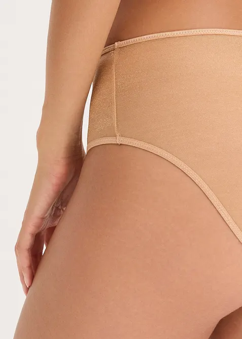Slip alto con materiale lucido, bonprix