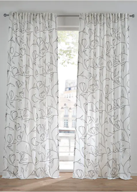 Tenda in poliestere riciclato con foglie stampate (pacco da 1), bonprix