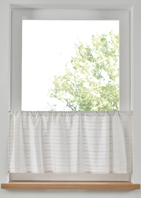 Tenda a vetro in cotone biologico con ricamo traforato, bonprix