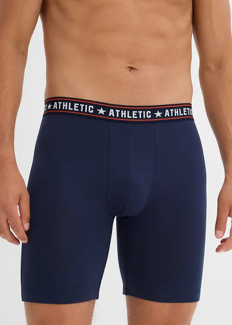 Boxer aderenti in lunghezza midi con cotone (pacco da 2), bonprix
