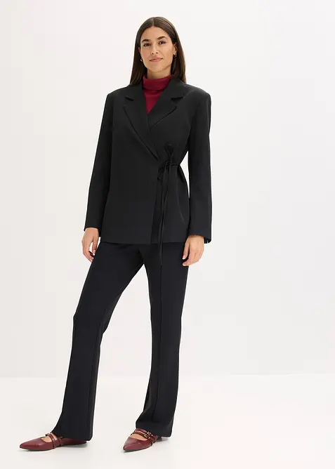 Pantaloni con elastico in vita in punto di Roma, bonprix