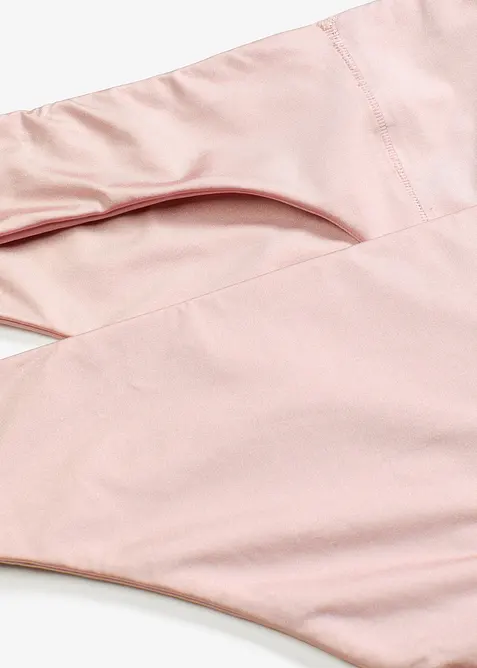 Perizoma a vita alta con effetto lucido (pacco da 2), bonprix