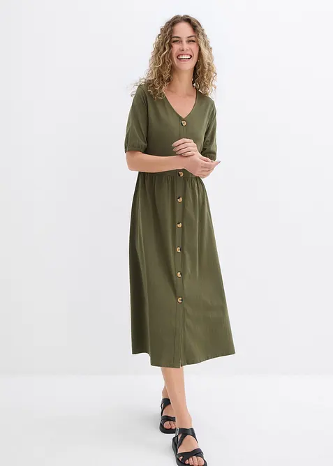 Abito midi in puro cotone, bonprix