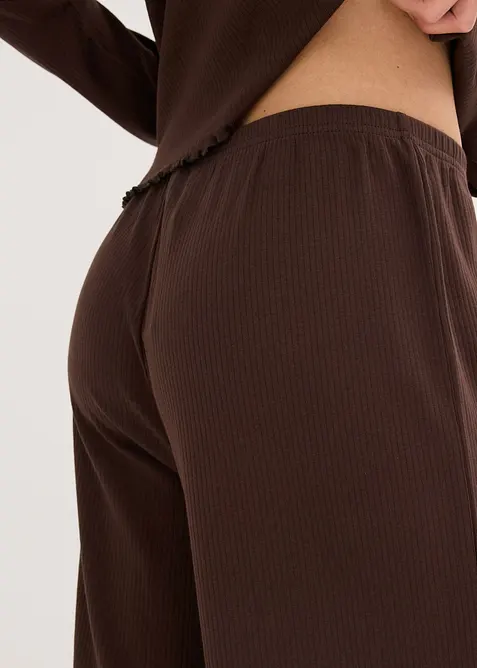 Pigiama a coste con bottoni, bonprix